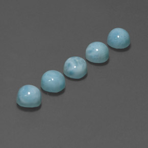 Pedras preciosas de larimar azul natural de  ct, corte redondo, opaco
