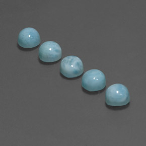 Pedras preciosas de larimar azul natural de  ct, corte redondo, opaco