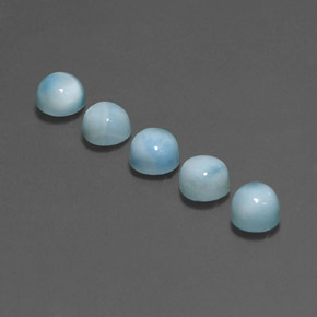 Pedras preciosas de larimar azul natural de  ct, corte redondo, opaco