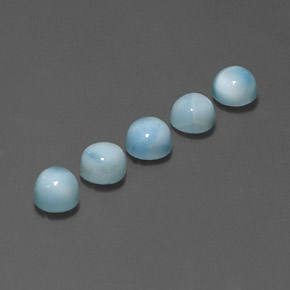 Pedras preciosas de larimar azul natural de  ct, corte redondo, opaco