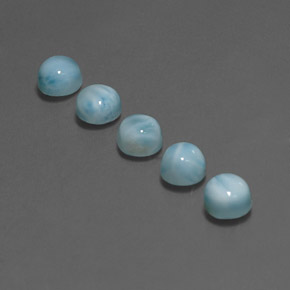 Pedras preciosas de larimar azul natural de  ct, corte redondo, opaco