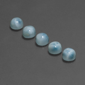 Pedras preciosas de larimar azul natural de  ct, corte redondo, opaco