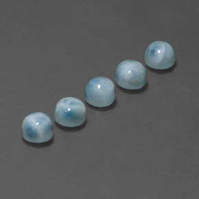 Pedras preciosas de larimar azul natural de  ct, corte redondo, opaco