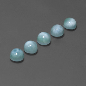 Pedras preciosas de larimar azul natural de  ct, corte redondo, opaco