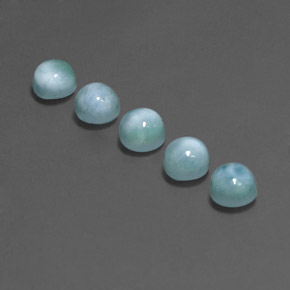 Pedras preciosas de larimar azul natural de  ct, corte redondo, opaco