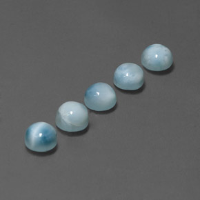 Pedras preciosas de larimar azul natural de  ct, corte redondo, opaco