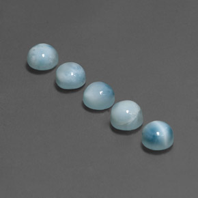 Pedras preciosas de larimar azul natural de  ct, corte redondo, opaco