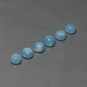 Pedras preciosas de larimar azul natural de  ct, corte redondo, opaco