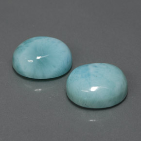 Pedras preciosas de larimar azul natural de  ct, corte oval, opaco