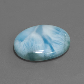 Larimar Azul Natural 17.15ct, Corte Oval, Opaco
