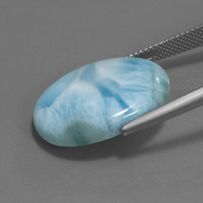 Larimar Azul Natural 17.15ct, Corte Oval, Opaco