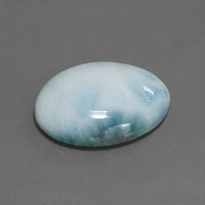 Larimar azul natural 15,84ct, corte oval, opaco