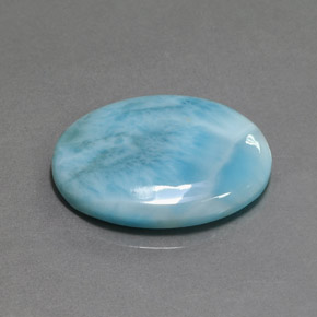 Larimar azul natural 14,10ct, corte oval, opaco