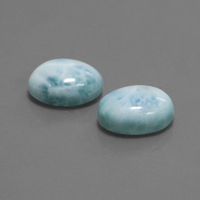 Pedras preciosas de larimar azul natural de  ct, corte oval, opaco