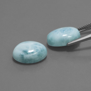 Pedras preciosas de larimar azul natural de  ct, corte oval, opaco