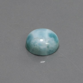 Larimar azul natural 4,26ct, corte redondo, opaco