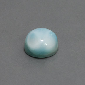 Larimar azul natural 4,85ct, corte redondo, opaco