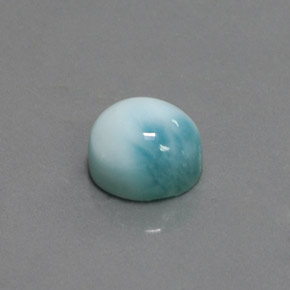 Larimar Azul Natural 5.15ct, Corte Redondo, Opaco