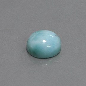 Larimar Azul Natural 4.16ct, Corte Redondo, Opaco
