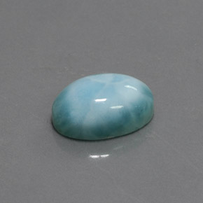 Larimar azul natural 7,08ct, corte oval, opaco