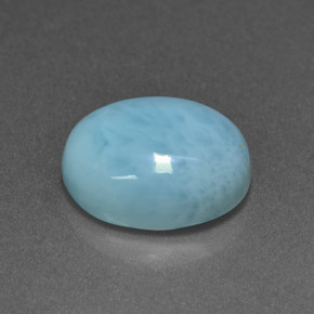 Larimar azul natural 3,85ct, corte oval, opaco