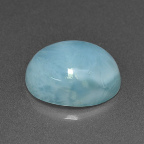 Larimar azul natural 4,80ct, corte oval, opaco
