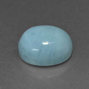 Larimar azul natural 4,71ct, corte oval, opaco