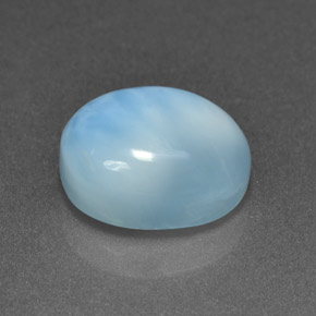 Larimar azul natural 4,80ct, corte oval, opaco