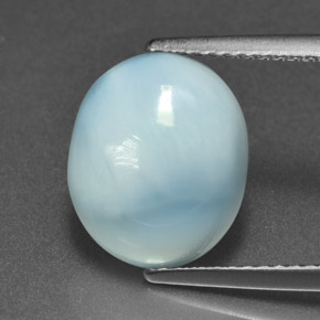 Larimar azul natural 4,65ct, corte oval, opaco
