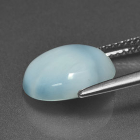 Larimar azul natural 4,65ct, corte oval, opaco