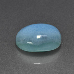 Larimar azul natural 5,04ct, corte oval, opaco