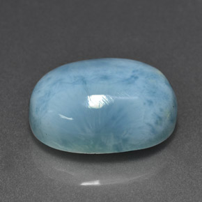 Larimar azul natural 11,25ct, corte oval, opaco