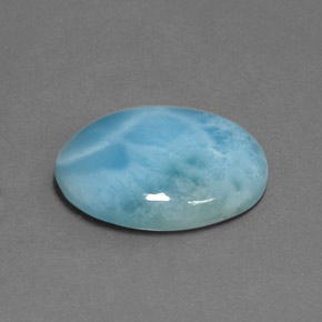 Larimar azul natural 11,45ct, corte oval, opaco