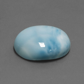 Larimar azul natural 18,16ct, corte oval, opaco