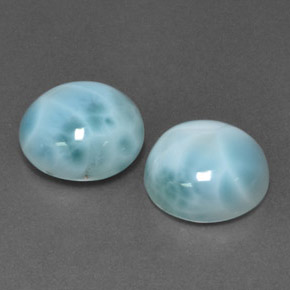 Pedras preciosas de larimar azul natural de  ct, corte redondo, opaco