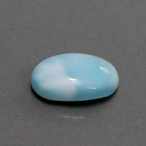 Larimar azul natural 3,36ct, corte oval, opaco
