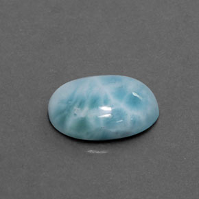 Larimar azul natural 3,07ct, corte oval, opaco