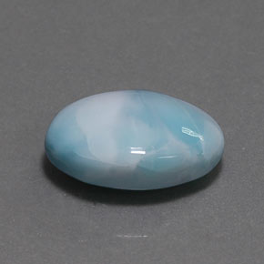 Larimar azul natural 5,54ct, corte oval, opaco