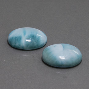 Pedras preciosas de larimar azul natural de  ct, corte oval, opaco