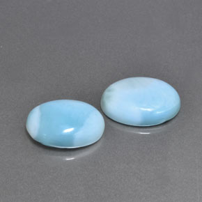 Pedras preciosas de larimar verde natural de  ct, corte oval, opaco