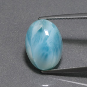 Larimar Azul verde Natural 7.20ct, Corte Oval, Opaco