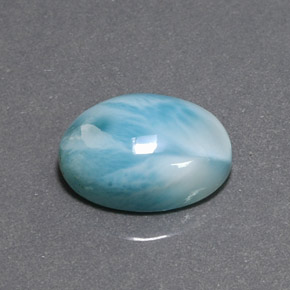 Larimar Azul verde Natural 7.20ct, Corte Oval, Opaco