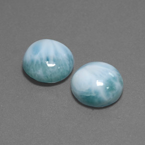 Pedras preciosas de larimar verde natural de  ct, corte redondo, opaco