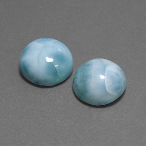 Pedras preciosas de larimar verde natural de  ct, corte redondo, opaco