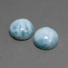 Pedras preciosas de larimar azul natural de  ct, corte redondo, opaco