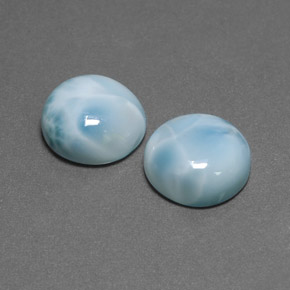 Pedras preciosas de larimar verde natural de  ct, corte redondo, opaco