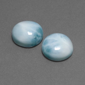 Pedras preciosas de larimar verde natural de  ct, corte redondo, opaco