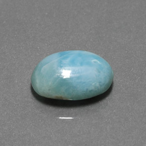 Larimar azul natural 5,86ct, corte oval, opaco