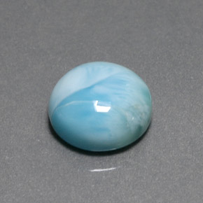 Larimar Azul Natural 7.17ct, Corte Redondo, Opaco