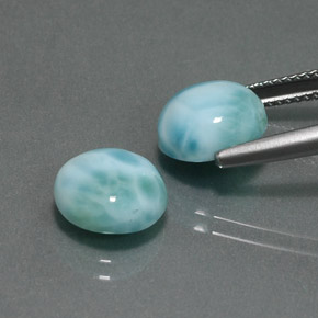 Pedras preciosas de larimar azul natural de  ct, corte redondo, opaco